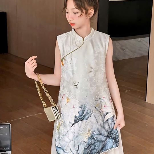 Mẫu sườn xám cách tân bé gái