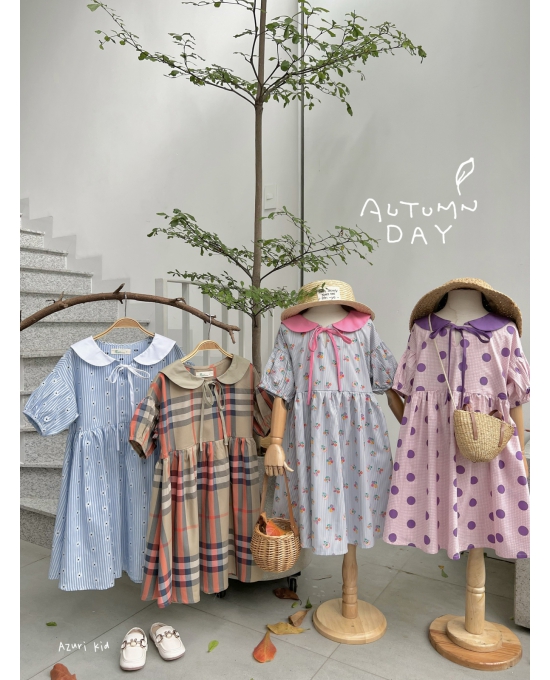 MẪU ĐẦM BÉ GÁI MÙA THU MÁT MẺ